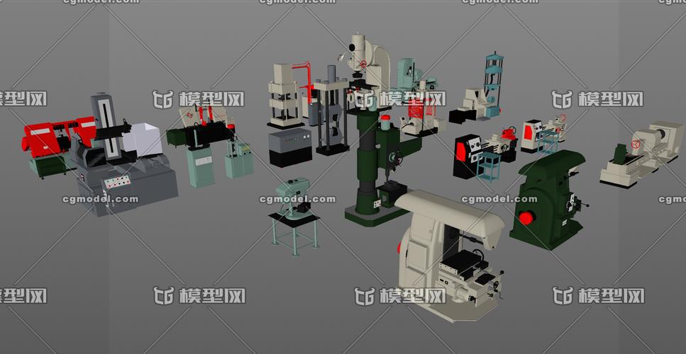 工厂机器c4d模型 工业机械fbx工厂设备c4d模型机床工厂机械设备fbx